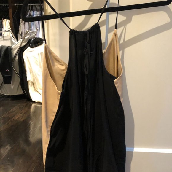 Mason cami with leather tan and silk black back - Picture 2 of 2